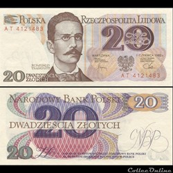 POLOGNE - PICK 149 A 2 - 20 ZLOTYCH - 1982