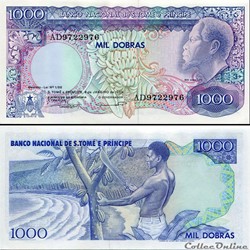 SAO TOME ET PRINCIPE - PICK 62 - 1000 DOBRAS - 1989