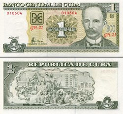 CUBA - PICK 128b - 1 PESO - 2007