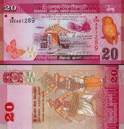 SRI-LANKA - PICK 123 c - 20 ROUPIES - 2015