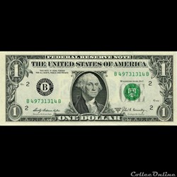 B- 1$ Federal Reserve Notes - Small Size 1969B Series