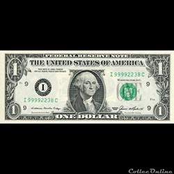 I- 1$ Federal Reserve Notes - Small Size 1985 Series