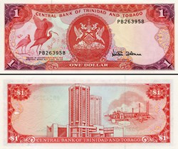 TRINIDAD ET TOBAGO - PICK 36d - 1 DOLLAR - 1985