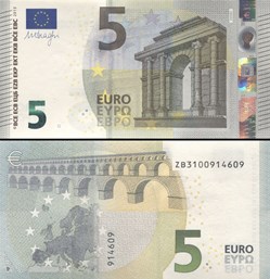 5 EUROS - SIGNATURE DRAGHI - PICK 20 Z - BELGIQUE