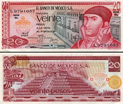 MEXIQUE - PICK 064b8 - 20 PESOS - 1973