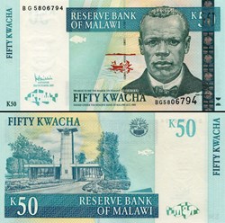 MALAWI - PICK 53 c - 50 KWACHA - 2007