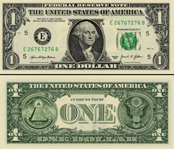 E- 1$ Federal Reserve Notes - Small Size 2021 Series
