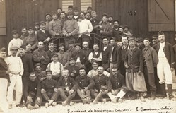 Prisonniers Français .Camp de Münsigen