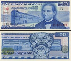 MEXIQUE - PICK 065aAN - 50 PESOS - 1973
