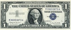 $1 SILVER CERTIFICATE SERIES 1957B