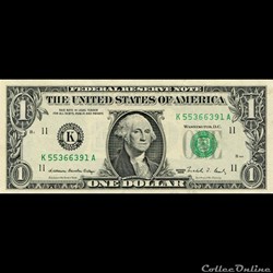 K- 1$ Federal Reserve Notes - Small Size 1988 Series