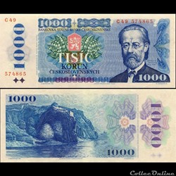 TCHÉCOSLOVAQUIE - PICK 98 - 1000 KORUN - 1985