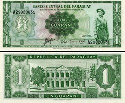 PARAGUAY - PICK 193 A 2 - 1 GUARANI - 1963