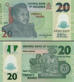 NIGERIA - PICK 34l - 20 NAIRA - 2016