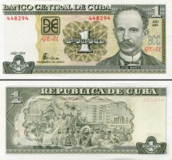 CUBA - PICK 121d - 1 PESO - 2004