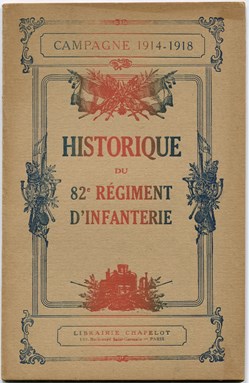 HISTORIQUE DU 82 ° RÉGIMENT D'INFANTERIE