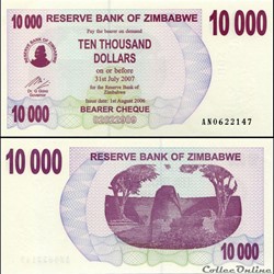 ZIMBABWE - PICK 046a - 10 000 Dollars - 2006