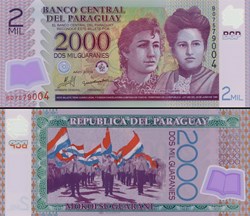 PARAGUAY - PICK 228b - 2000 GUARANIES - 2009
