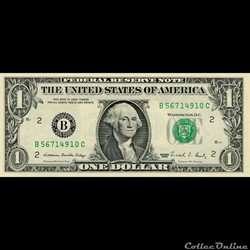B- 1$ Federal Reserve Notes - Small Size 1988 Series
