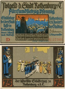 Rothenburg ob der Tauber 75 Pfennig 2a 3/4