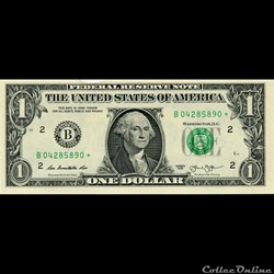 B- 1$ Federal Reserve Notes - Small Size 2013 Series
