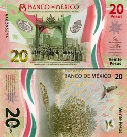 MEXIQUE - PICK 135a - 20 PESOS - 2021