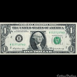B- 1$ Federal Reserve Notes - Small Size 1969A Series