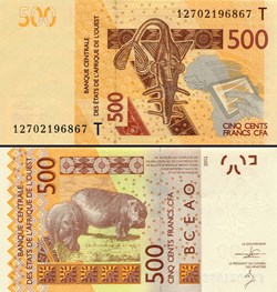 B.C.E.A.O - FRANCS CFA - TOGO - LETTRE T - 500 FRANCS - PICK 819 T a