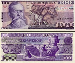 MEXIQUE - PICK 074c.VF - 100 PESOS - 1982