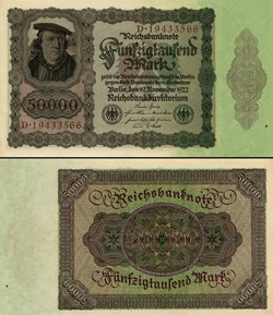 ALLEMAGNE - PICK 080 - 50 000 MARK - 1922