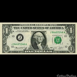 J- 1$ Federal Reserve Notes - Small Size 1974 Series
