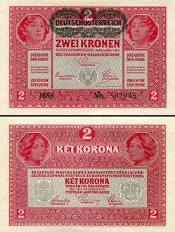 AUTRICHE - PICK 050 - 2 KRONEN - 1919