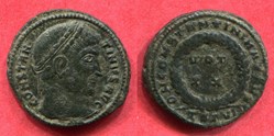 CONSTANTIN 1° - D N CONSTANTINI MAX AVG/ VOT/./ XX// TSΓVI.. RIC 123