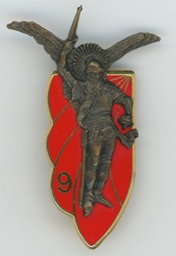 Insigne Parachutistes- 9° Régiment de Chasseurs Parachutistes - France