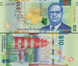 BAHAMAS - PICK 79a  - 10 Dollars - 2016