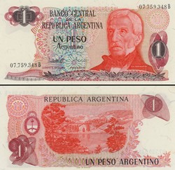 ARGENTINE - PICK 311 a 2 - 1 PESO ARGENTINO - 1984
