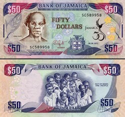 JAMAÏQUE - PICK 89 - 50 DOLLARS - 2012