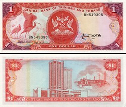 TRINIDAD ET TOBAGO - PICK 36a - 1 DOLLAR - 1985