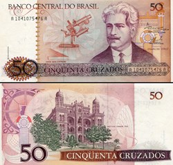BRÉSIL - PICK 210a - 50 CRUZADOS - 1986