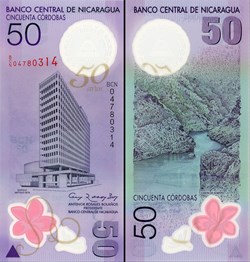 NICARAGUA - PICK 207 a  - 50 CORDOBAS - 2010