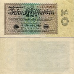 ALLEMAGNE - PICK 116a1 - 10 000 000 000 MARK - 1923