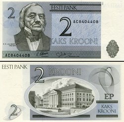 ESTONIE - PICK 70 a - 2 KROONI - 1992