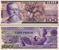 MEXIQUE - PICK 074c.VJ - 100 PESOS - 1982