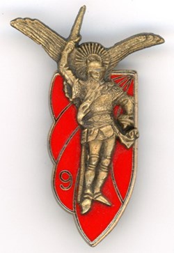 Insigne Parachutistes- 9° Régiment de Chasseurs Parachutistes - France