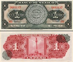 MEXIQUE - PICK 059j7 - 1 PESO - 1967