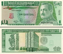 GUATEMALA - PICK 73a2 - 1 QUETZAL GUATÉMALTÈQUE