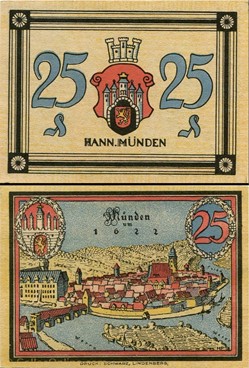 Hannoversch Münden 25 pfennig