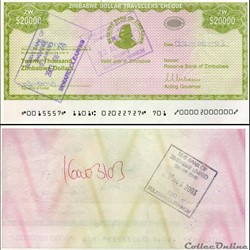 ZIMBABWE - PICK 018a2 - 20 000 Dollars - 2003
