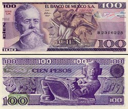 MEXIQUE - PICK 074c.UK - 100 PESOS - 1982