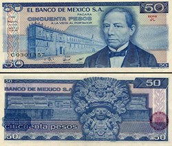 MEXIQUE - PICK 073a.JL - 50 PESOS - 1981